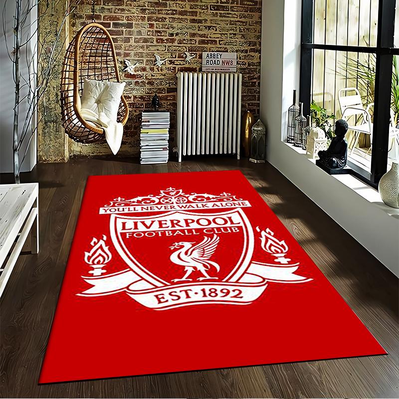 Tappetino per pavimenti disegnato dal Liverpool Football Club, adatto come tappetino antiscivolo per il soggiorno o il divano della camera da letto