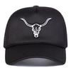 Unisex Ox Head Embroidery Baseball Net Caps Outdoor Adjustable Spring and Summer Casual Sunscreen Hat