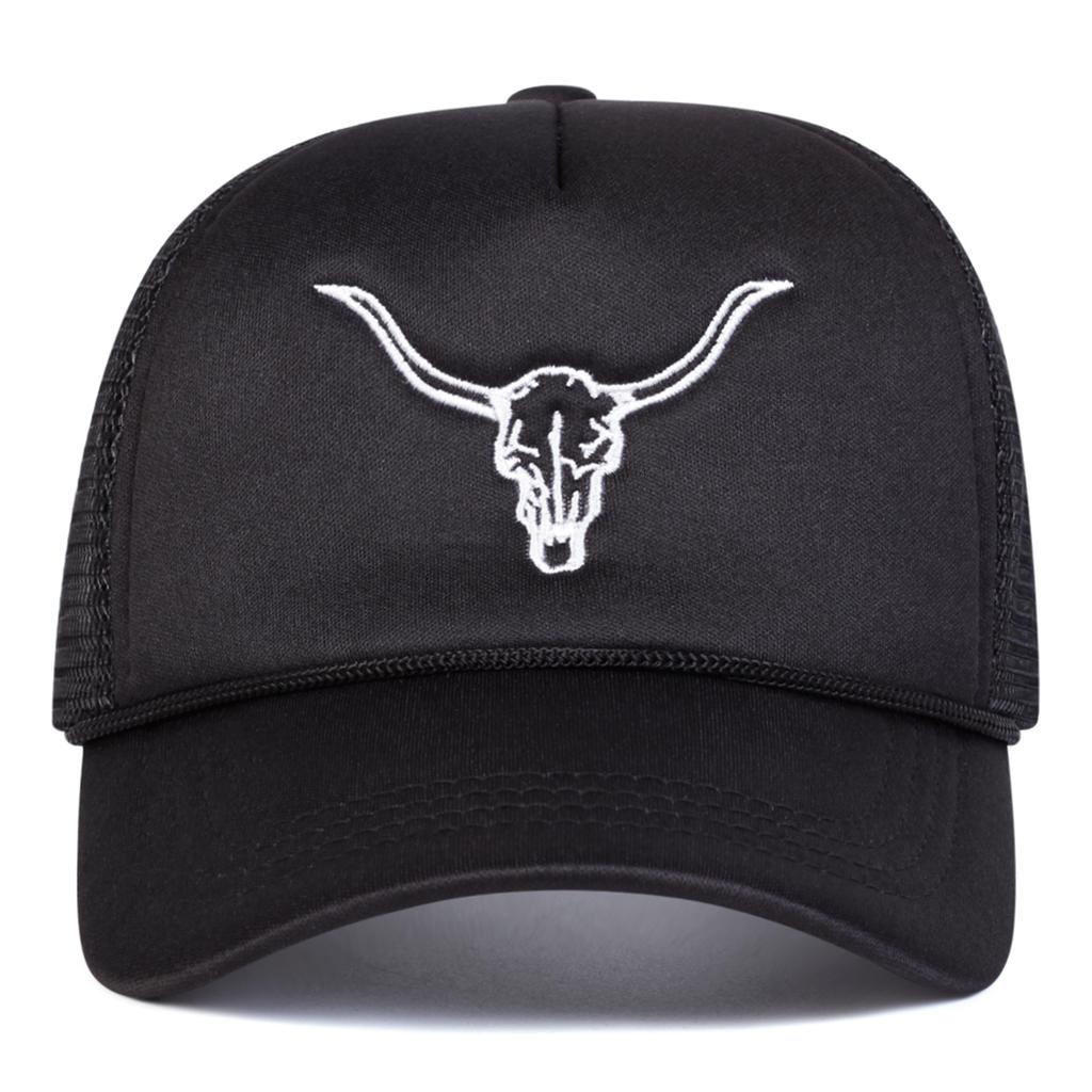 Unisex Ox Head Embroidery Baseball Net Caps Outdoor Adjustable Spring and Summer Casual Sunscreen Hat