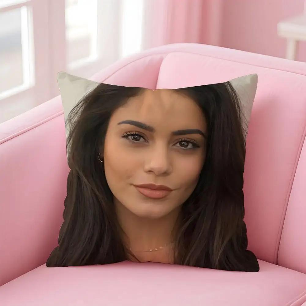 V-Vanessa Hudgens Cushion Cover Pillow Case Soft Friendly Fabric & Concealed Zipper