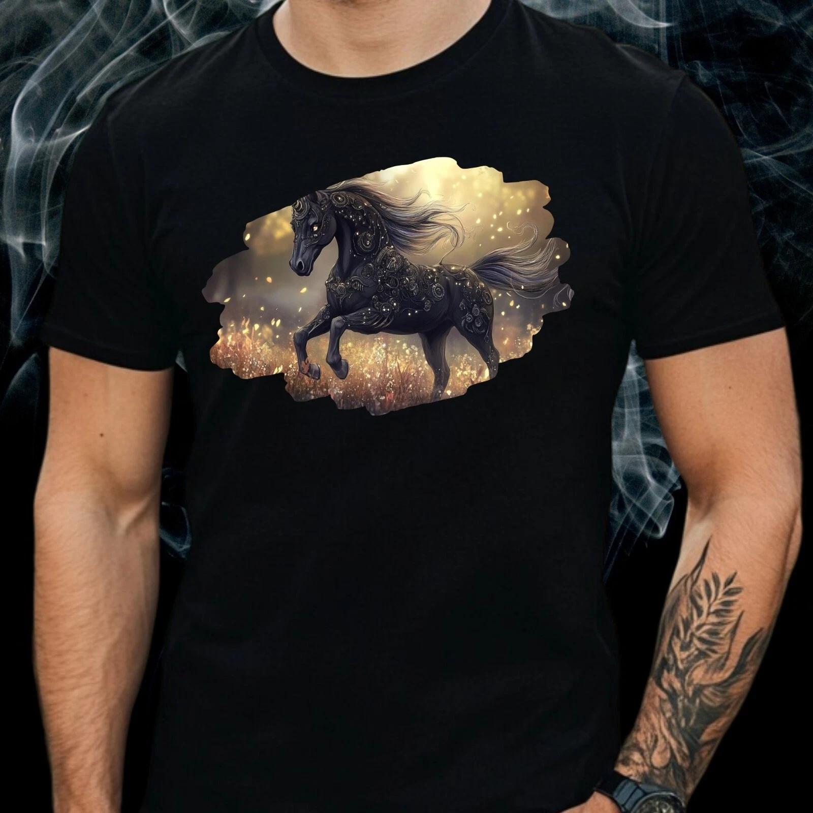 T-Shirt Herren Steampunk Einhorn Motiv Baumwolle Größe S bis 5XL XL