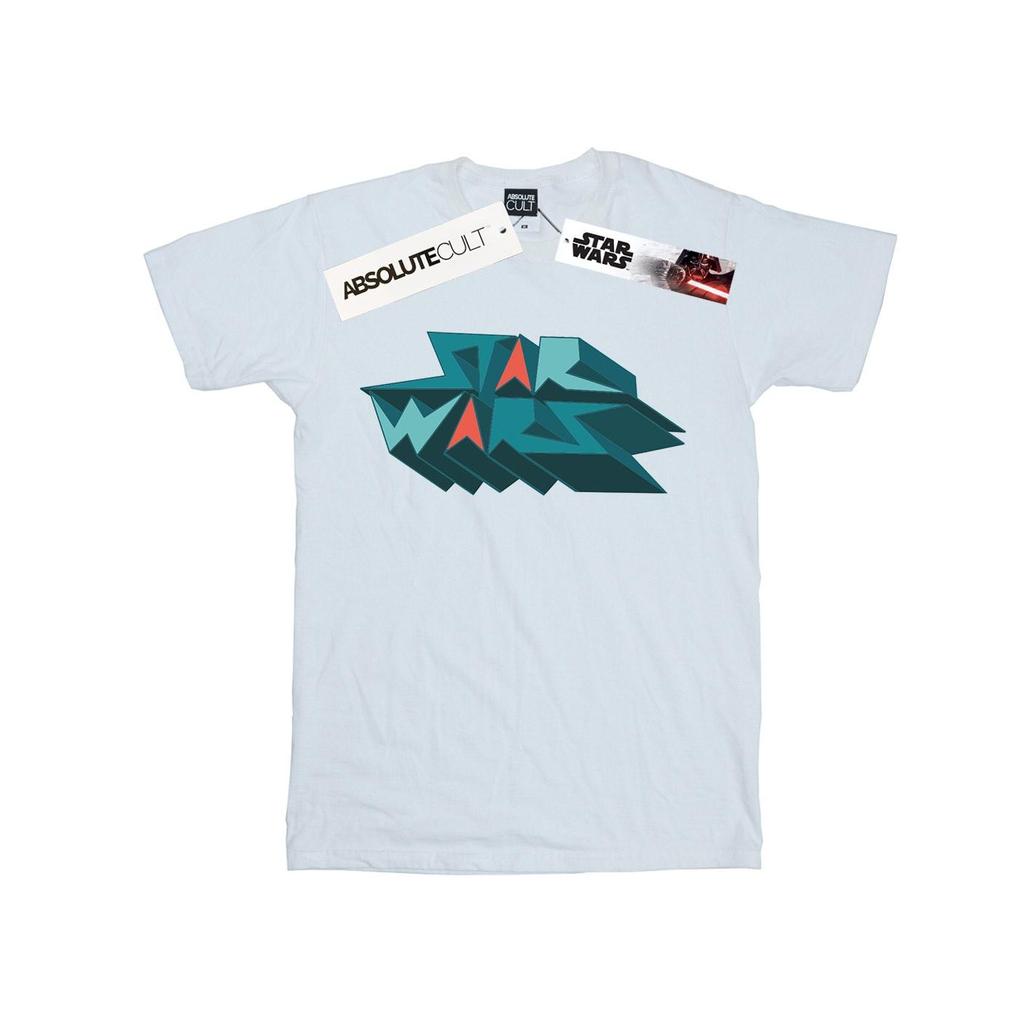 Star Wars Mens Edgy Block Logo T-Shirt