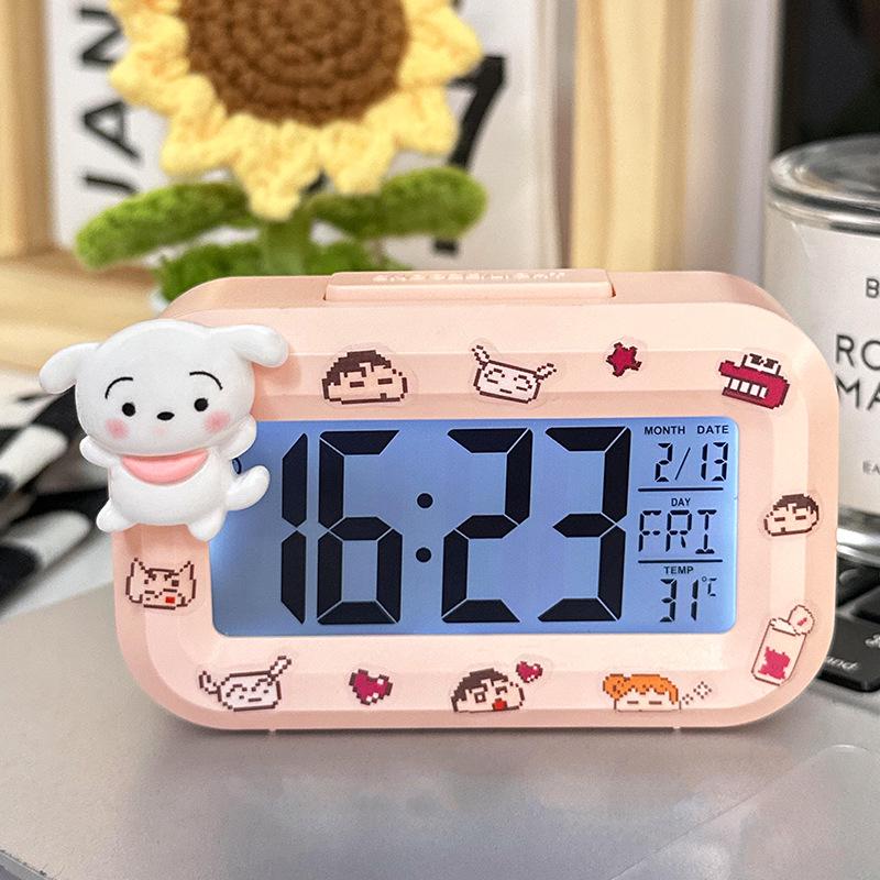 Luminous Cute Beaver Alarm Clock - Multifunctional Silent Desktop Clock with Timer for Dorms and Bedside.