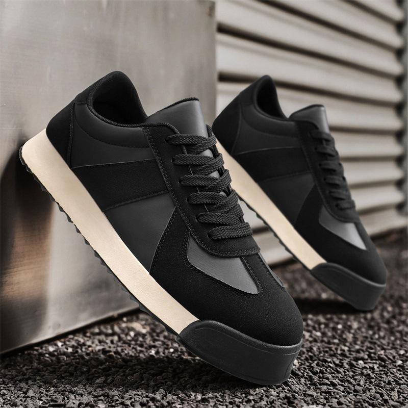 Autumn new leather casual shoes outdoor thick-soled heightening sports shoes 39