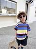 Boys' Striped Summer T-shirt: 2026 Trendy Short Sleeve Top
