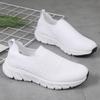 Summer little white shoes new sports shoes female students breathable fly knitting one pedal large size women's shoes