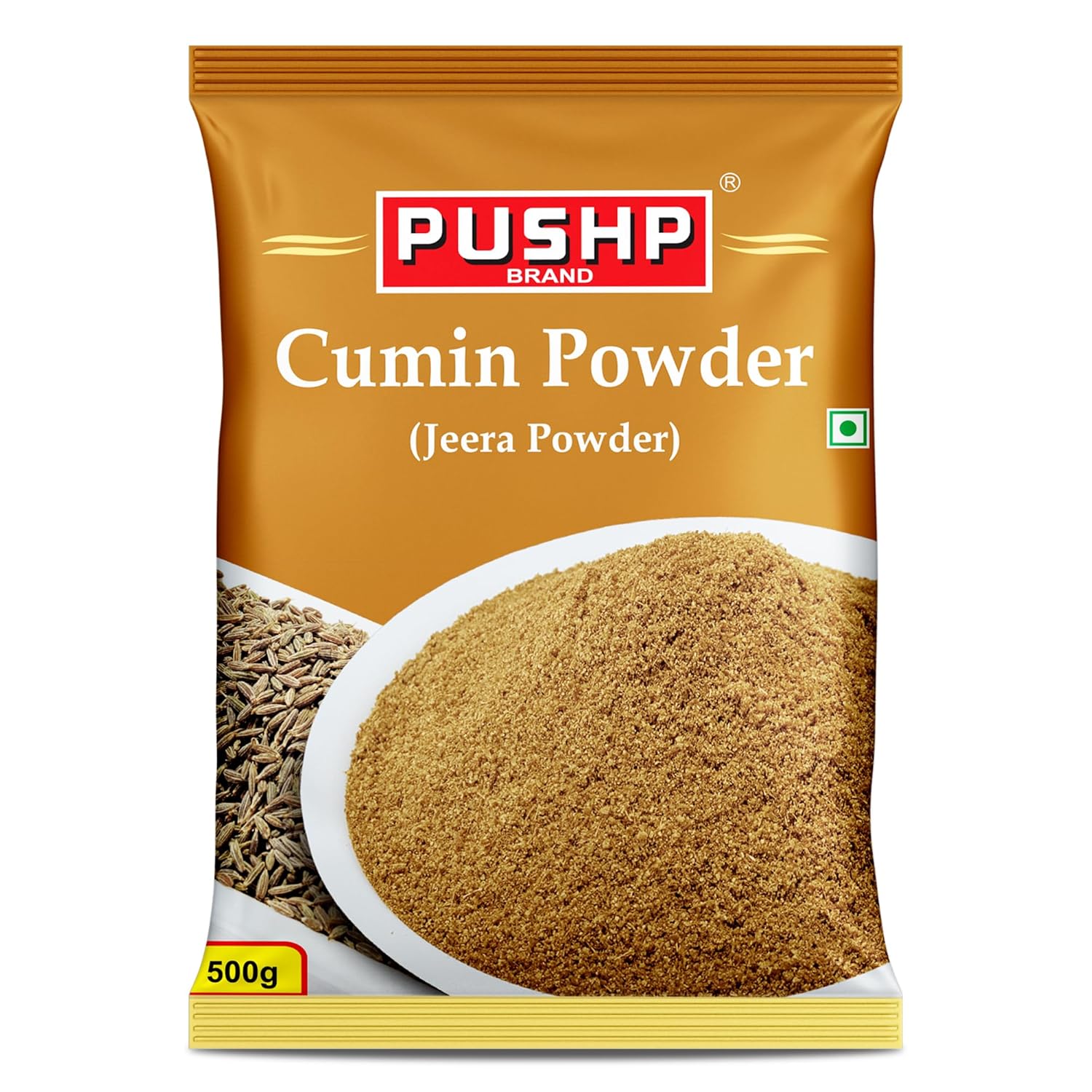 Pushp Brand Cumin Powder Premium Ground Jeera Spice For Authentic Indian Cooking And Flavorful Culinary Recipes 650g Pack