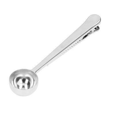 Coffee Scoop Food Grade Stainless Steel Dishwasher Available 2 In 1 Sealing Function Spoon for