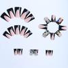 False Nails with Jelly Glue Heart Star Pattern Removable Artificial Nails Non-irritating Easy Apply Nail Art Stickers