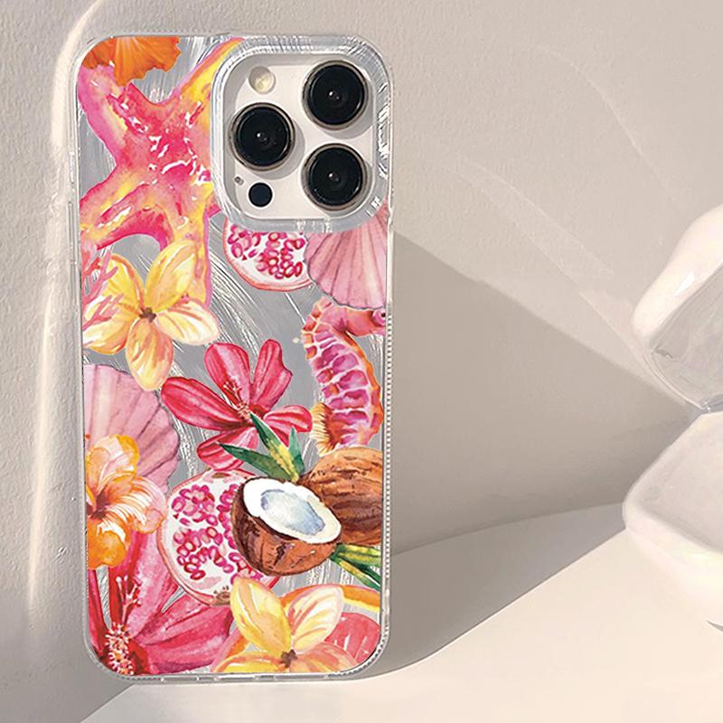 Tropical Fruits Flowers Marine Life Case For Samsung Galaxy S26 S25 Plus S24 FE A56 A55 A15 A53 A36 A16 S22 S23 S26 Ultra Cover