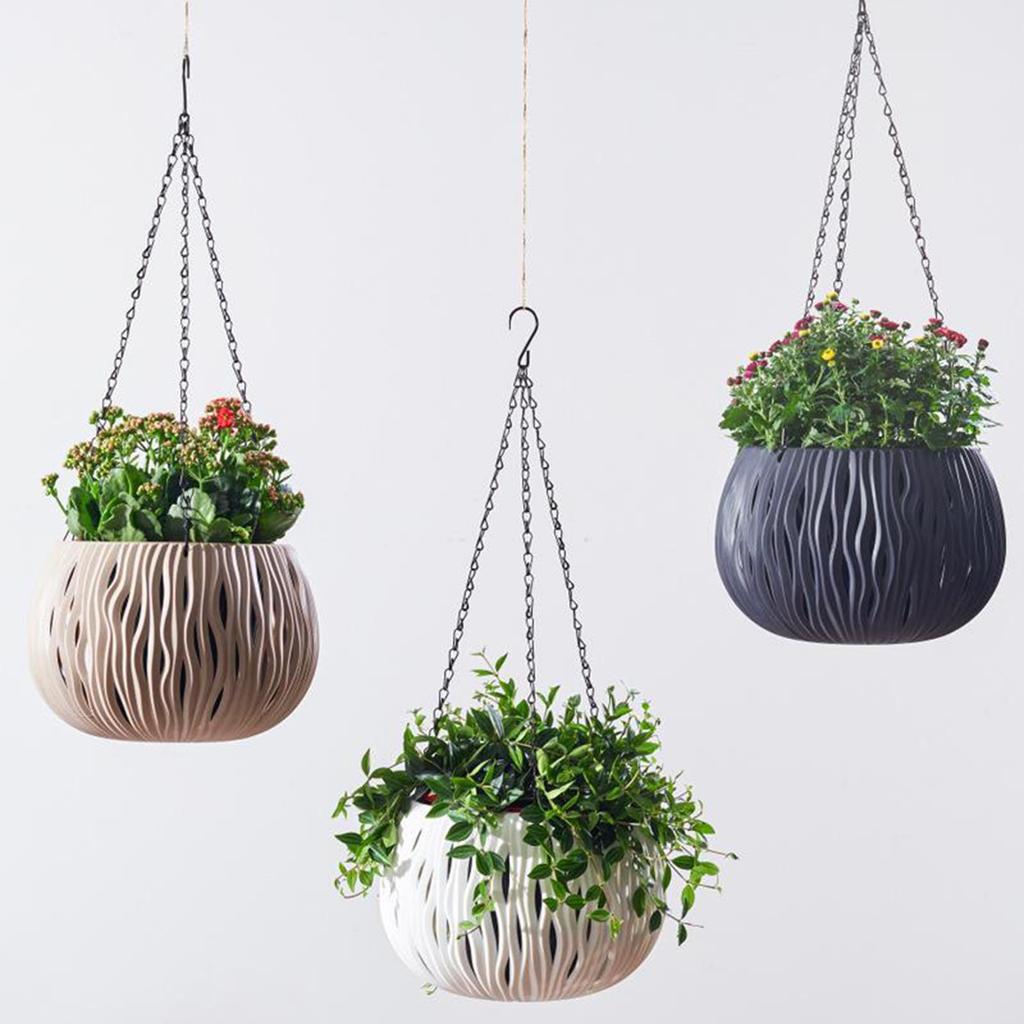 Flowers Hanging Basket Pots Self Watering Outdoor Hanging Pot