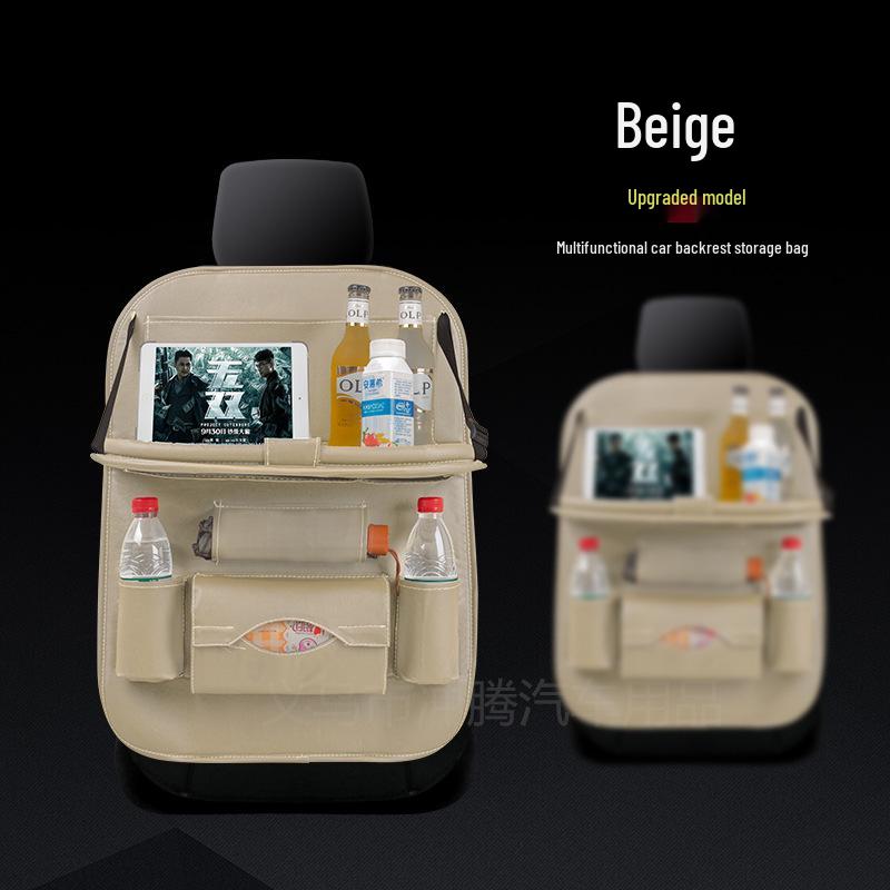

Кожаный органайзер для хранения на спинку автомобильного сиденья с подносом