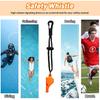 5ft Scuba Diving Surface Marker Buoy (SMB), Safety Sausage with Plastic 98ft Finger Spool Reel and Double Ended Hook Clip + Emergency Whistle for