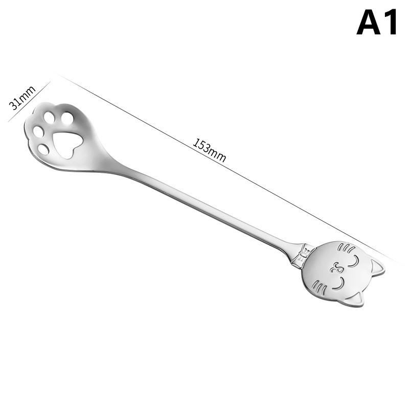 

Кофейная ложка из нержавеющей стали, креативная ложка в виде кошачьей лапки, десертная чайная ложка для мороженого, торта, столовая посуда, кухонные аксессуары