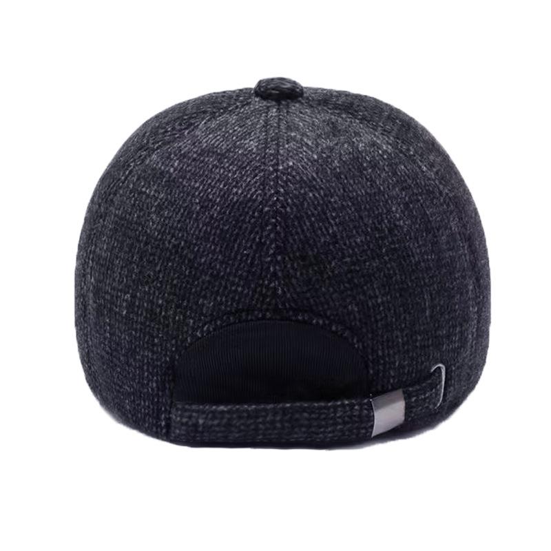 Gorra de Béisbol de Lana Cálida para Hombre Otoño/Invierno con Protección para las Orejas