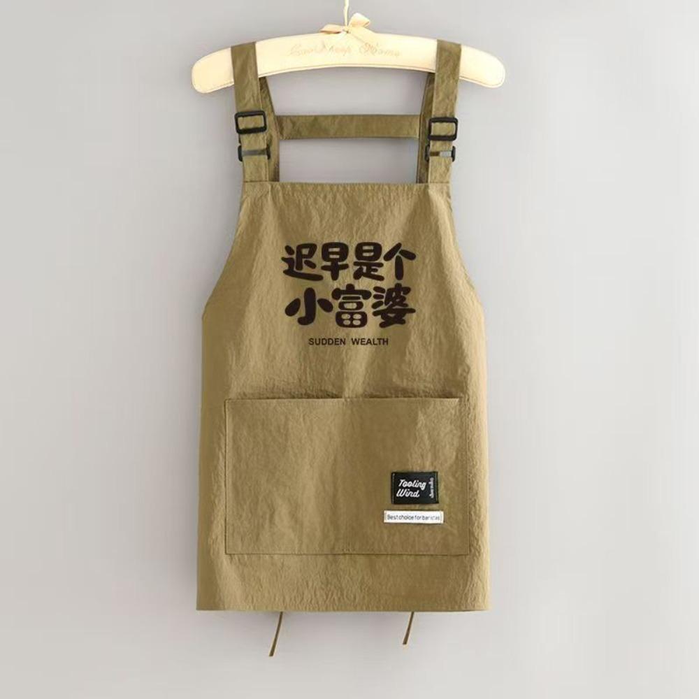 Oil-proof Kitchen Apron Anti-fouling Cooking Baking Bibs Creative Chef Apron  for Home Kitchen