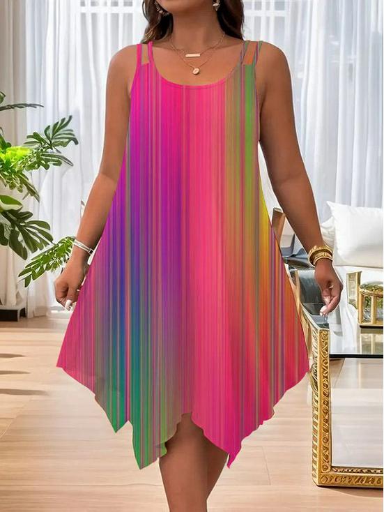 2025 Sommerkleid mit asymmetrischem Saum und Doppelträgern – Europäischer & Amerikanischer Stil