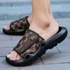Summer Slippers Men's Casual Summer Trendy Fashion One-word Slippers Outer Wear Non-slip Beach Slippers Men's Trendy Brand Light