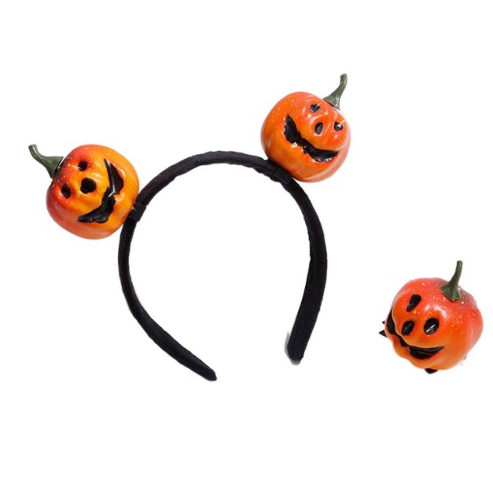 Foam Pumpkin Hair Clip Simulation Halloween Headband Cute Halloween Hairpin Performance