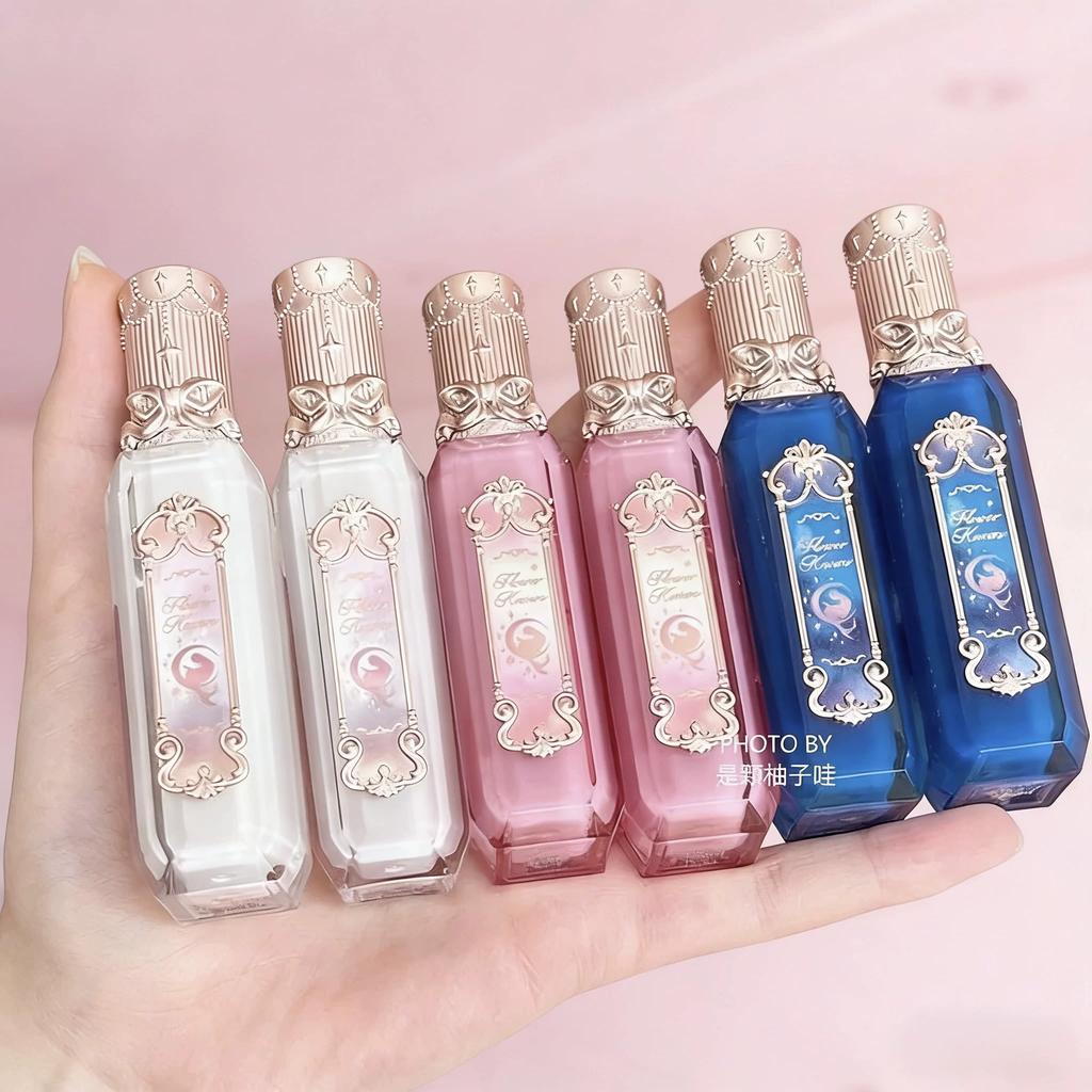 Flower Knows Moonlight Mermaid Lip Glaze Starlight Moonlight Lip Goldfish Lipstick Sun Mirror Pearl Foam