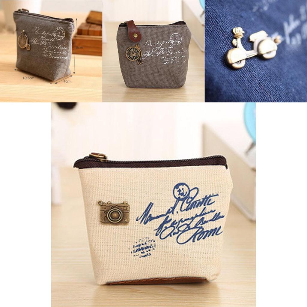 Women Canvas Coin Purse Cute Vintage Wallets With Timeless Classic Appeal