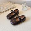 Autumn new collection: cute bow-knot princess shoes for little girls, Korean-style fashionable single shoes for young girls
