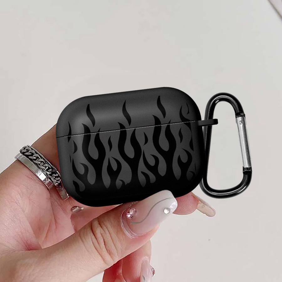 

Earphone Cases Cover Case For Airpods Pro3 Pro2 4 Pro 1 2 3 Fashion Black Flame Airpods 2