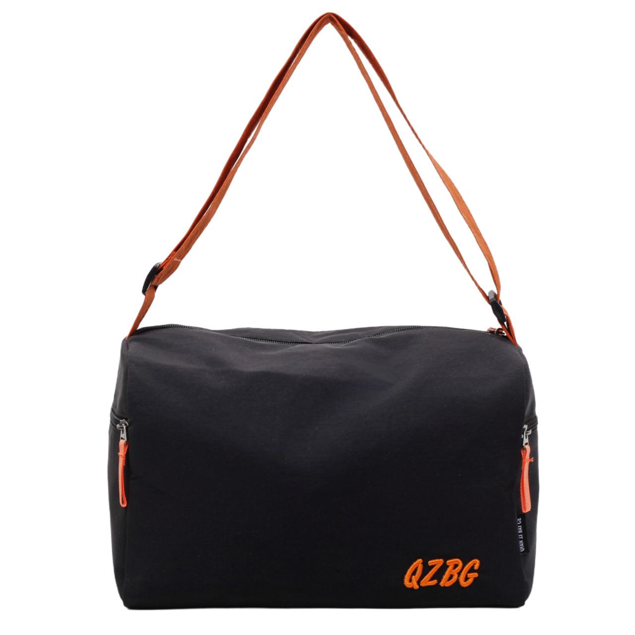 

Large capacity bag fashion casual trendy shoulder bag versatile shoulder lightweight shoulder messenger canvas bag чорний