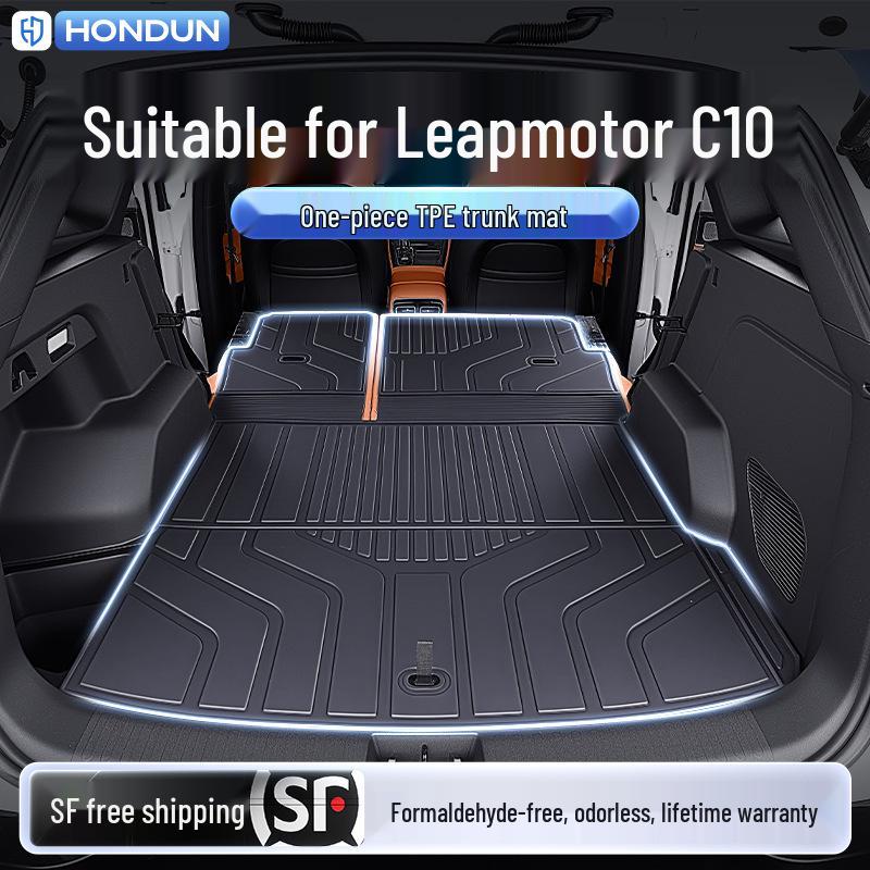 Tail Mat for Leapmotor C10: TPE26 Integrated Trunk Mat, Car Interior Accessory
