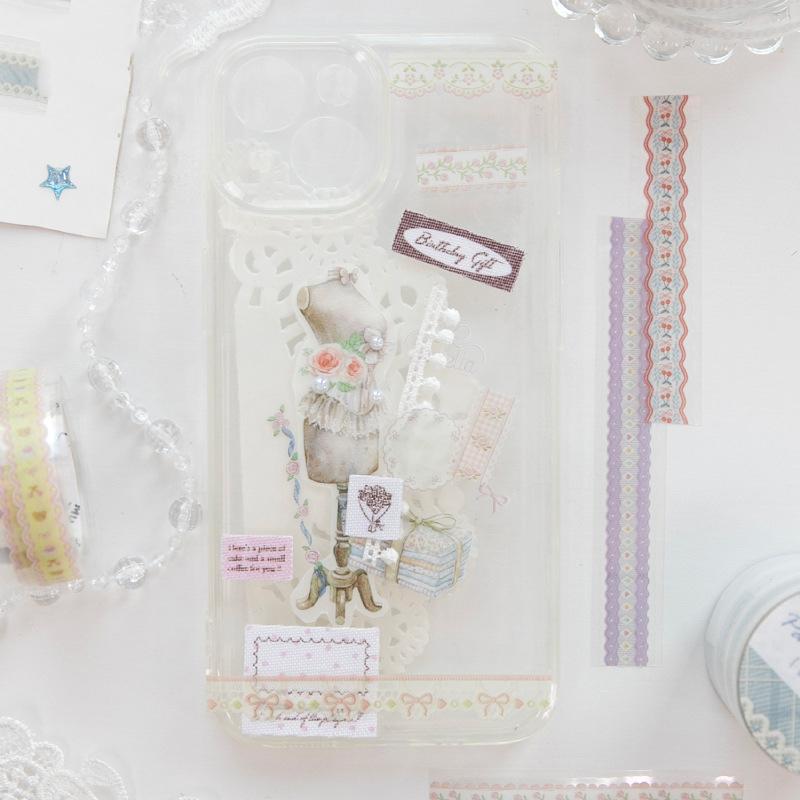 Floral Dreamweave Series Vintage Lace Flower Landscape PET Tape Creative DIY Journal Material Collage Stationery