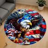 1pc Eagle Flag Round Chair Mat Office Area Rug - Non-Slip, Floor Mat for Office, Bedroom, Ideal Home Decor Gift C0112062