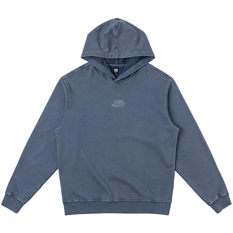 

Lee Men s Comfort Fit Retro Logo Hooded Sweatshirt L