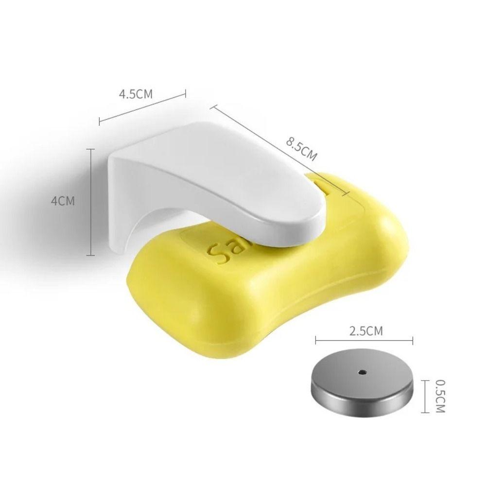 High Quality Magnetic Bathroom Toilet Soap Box Punch-free Wall Mounted Soap Holder Drain Plastic Drain Soaps Shelf