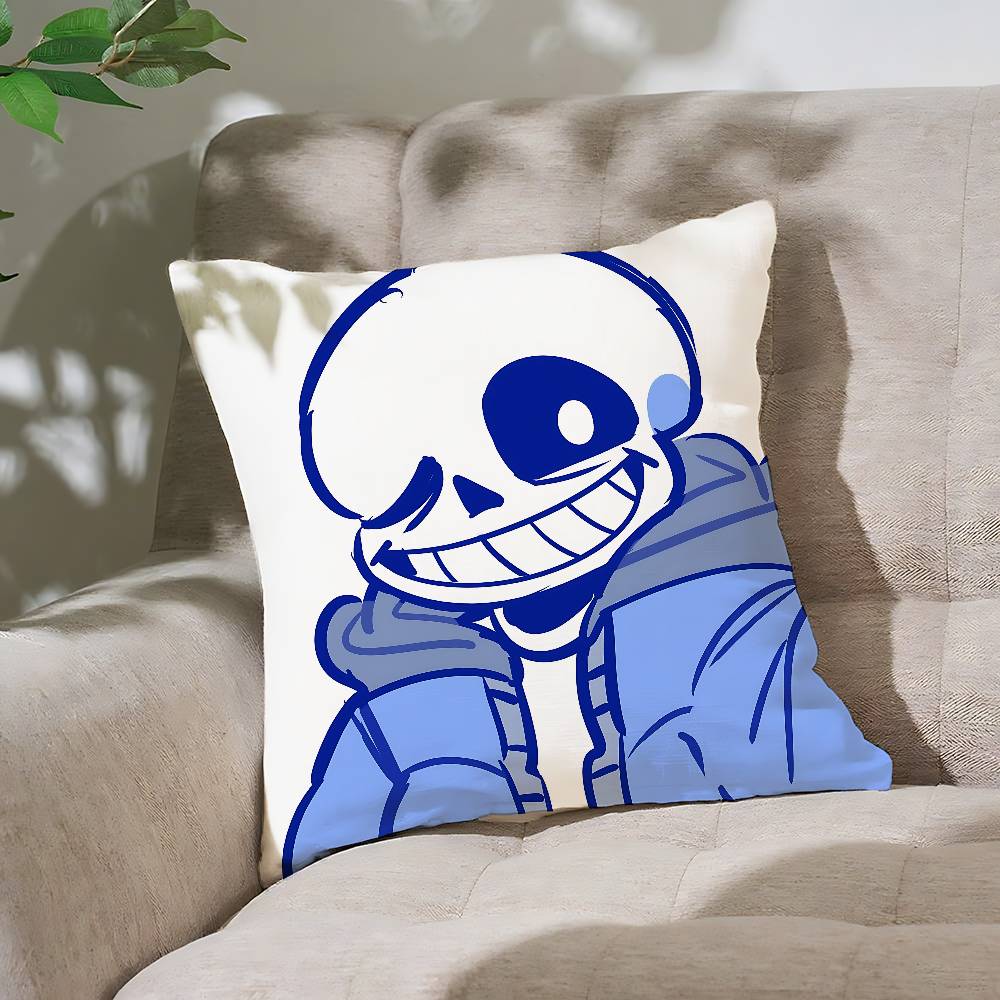 

Cute HUndertale SansW Pillow Case Throw Pillow Cover Nordic Vintage Style Cushion Covers Home Living Room Sofa Couch Seat 40x40 cm