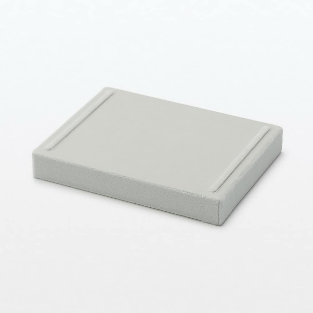 MUJI Overlapping Velvet Case Lattice for Acrylic W X 12cm D X Product 44596517 Cases, Gray, 15.5cm 2.5cm H, Number