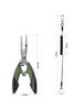 Pullther Fishing Pliers Multifunctional Fishing Pliers with Hook PE Line and Safety Tether - Non-Slip Grip, Remover, Cutter, Lightweight,