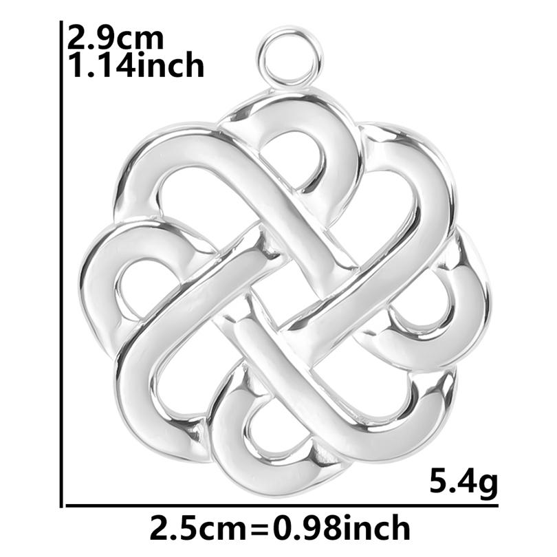 Silver Color Satan Charm Pentagram Star Moon Accessories Witch Celtic Knot No Fade DIY Stainless Steel Charms For Jewelry Making