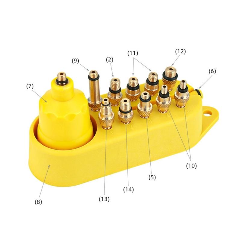 Mineralöl Bremsflüssigkeits-Kits Schraubendreher Schraubenschlüssel Adapter Füllanschlüsse für Mountainbikes und E-Bikes