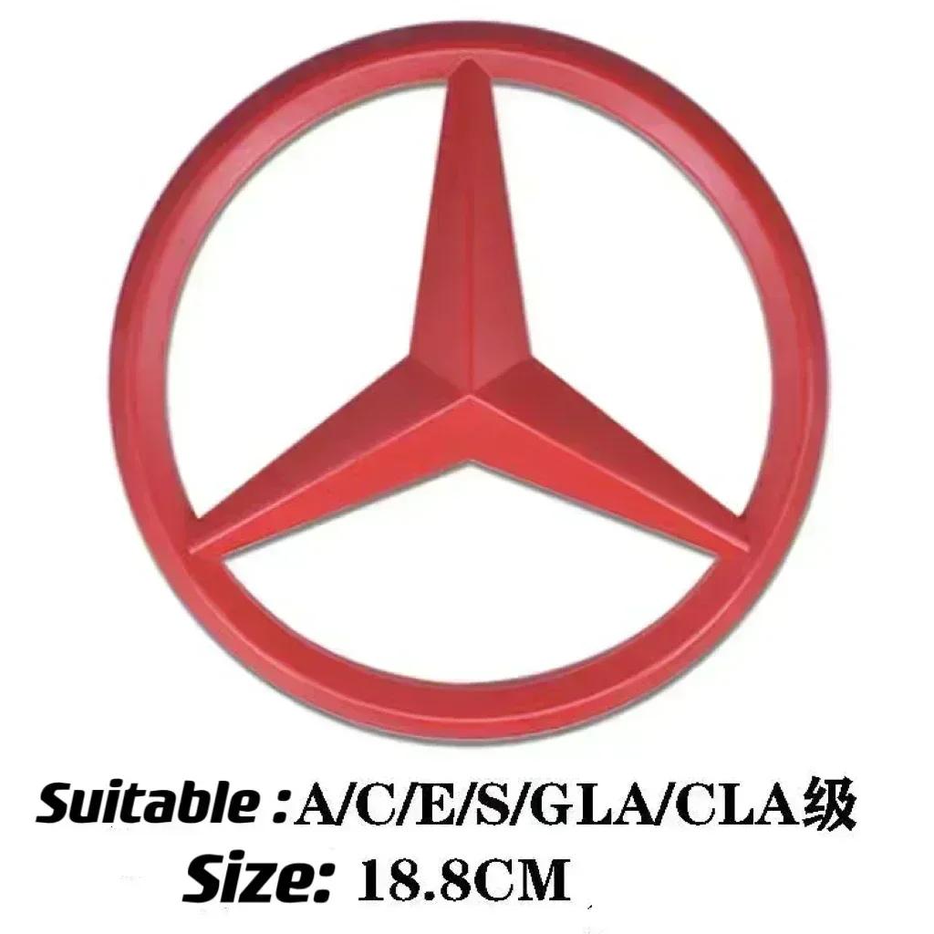 LXT3   1Pc ABS Car Front Grille Badge Decal Cover Emblem for Mercedes Benz W204 W205 W210 W211 W212 W213 C E Class GLA GLK ML GLC GLE
