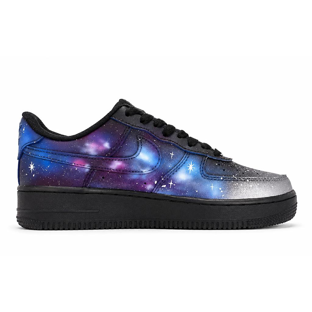 Nike Air Force 1 07 811 Manufacturing, Cycle, Special Shoe Box Low top Skateboard Shoes Unisex Black Blue Purple Silver CW2288-001(Team80-S-BOX)