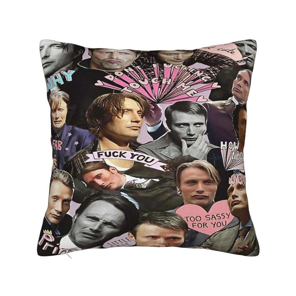 Federa Cuscino Attore Bello Mads Mikkelsen Copricuscino Personalizzato Federe Kawaii Per Divano Arredamento Casa