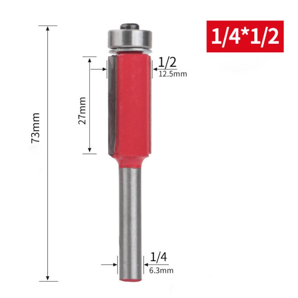 6,35mm Schaft Biaxiales Trimmwerkzeug Doppellager Hartmetall Bündigfräser Fräserbits Set für Holzschnitzerei Fräser Fräswerkzeuge