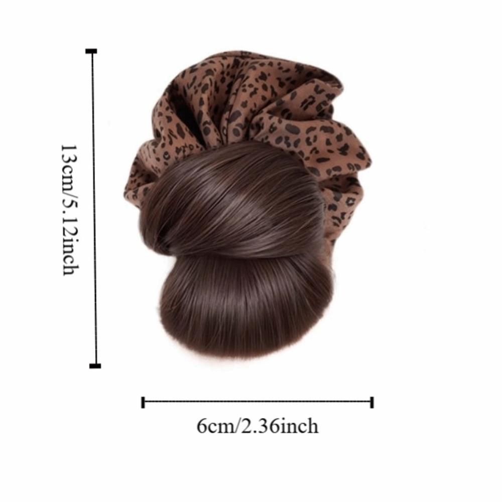 Elegant False Hair Pieces Claw Clip Ball Head Wig Korean Style Flower Bun Head Wig  Daily Use
