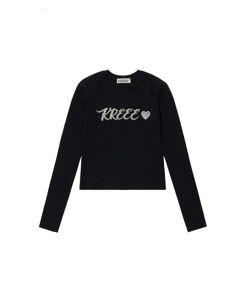 KKEEE Chain Stitch Slim Long Sleeve Tee (2 Colors)