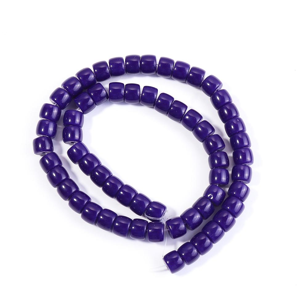1 String 8x6mm Solid Color Glass Beads Cylindrical Loose Spacer Beads For Jewelry Making DIY Crafts Bracelet Necklace Wholesale