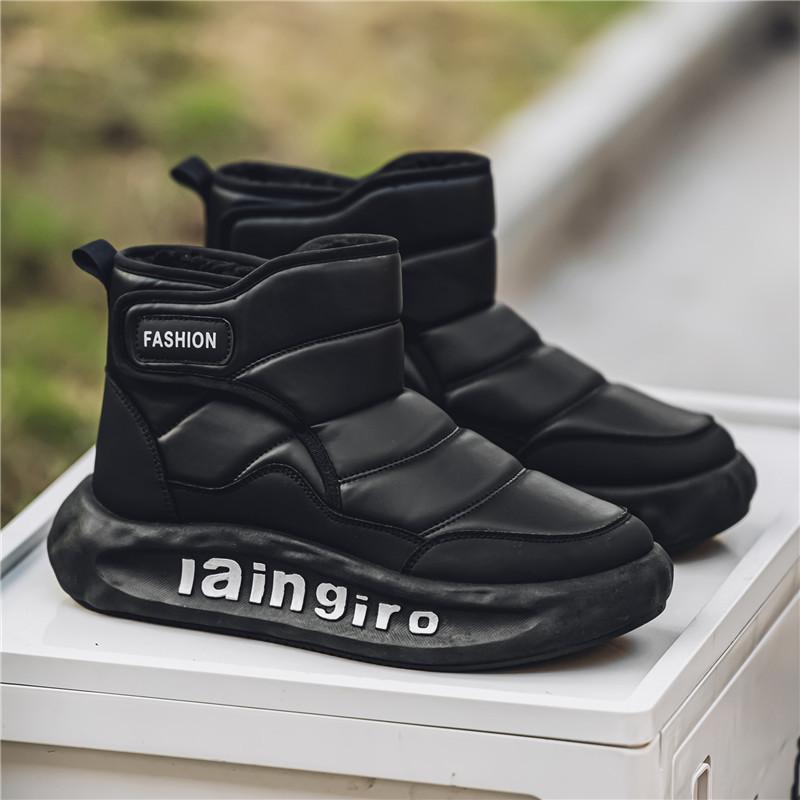 

Ботинки для снега мужские новые зимние повседневные меховые утепленные водонепроницаемые теплые ворсистые мужские ботинки из северо-восточного хлопка 39