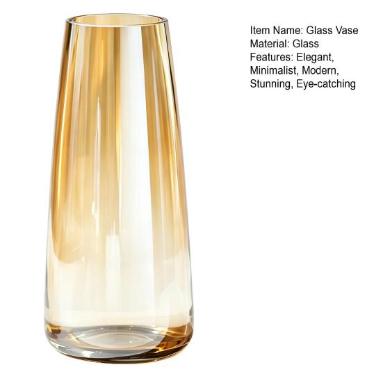 Clear Flower Vases for Table Desk Decor Modern Centerpiece Home Indoor Glass Decorative Vase for Wedding