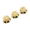 3PCS Electric Bass Volume Knob Plastic 2T1V Fine Workmanship Guitar Potentiometer Knob for Replacement