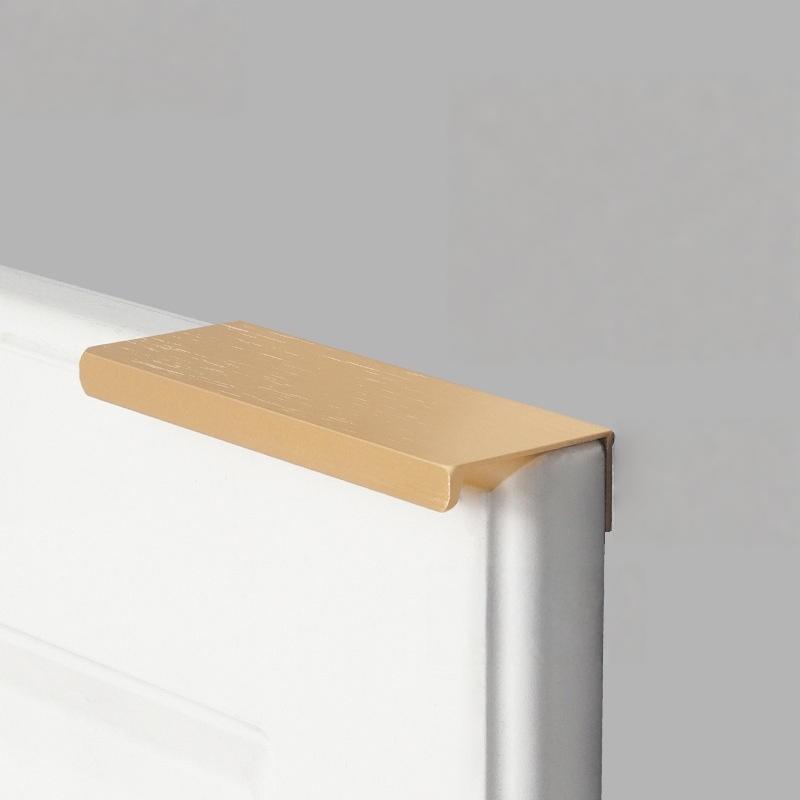 Invisible Cabinet Handles, Aluminum Edge Pulls for Sliding Wardrobe Doors, Side Mount Embedded Finger Pulls for Kitchen Cabinets