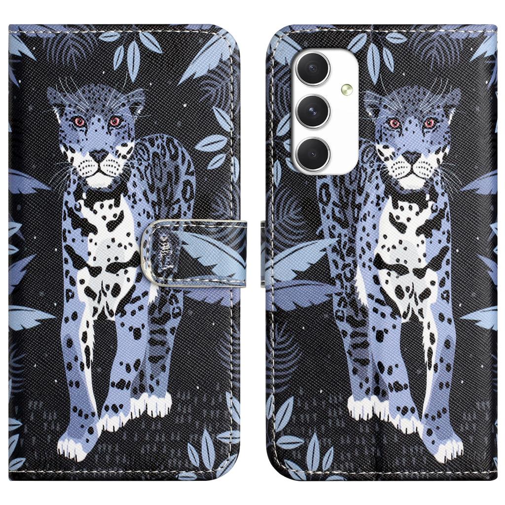 For Samsung Galaxy A16 5G/A16 4G Case Pattern Print PU Leather Wallet Phone Cover Cross Texture